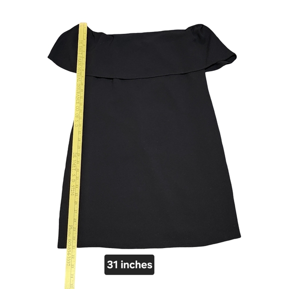 CHARLES HENRY Dress Womens Small Black Off Shoulder Ruffle Cocktail Evening - Picture 9 of 10